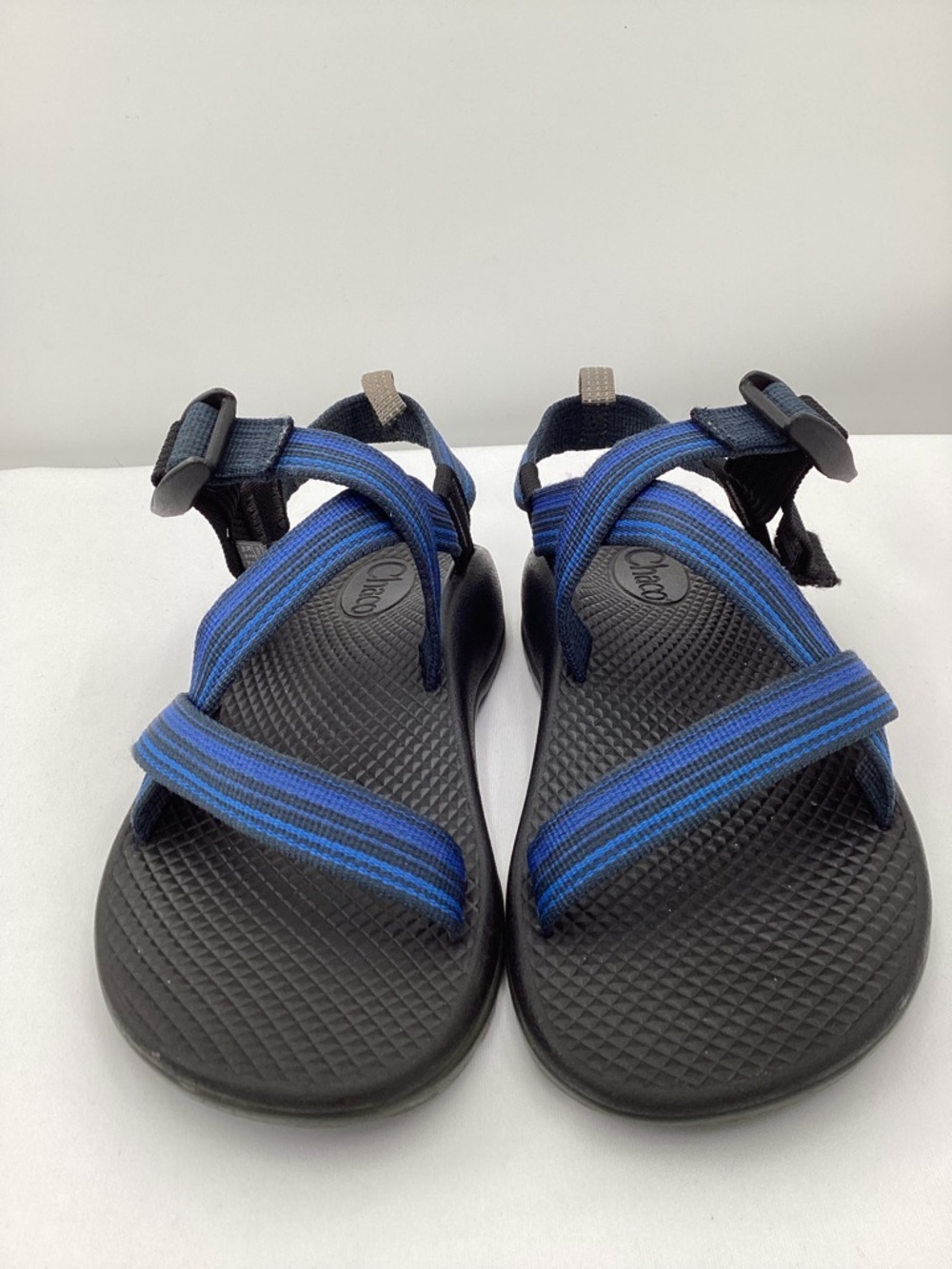 Chaco Black Outdoor Sandal with Blue Accent Strap - Picture 3 of 12